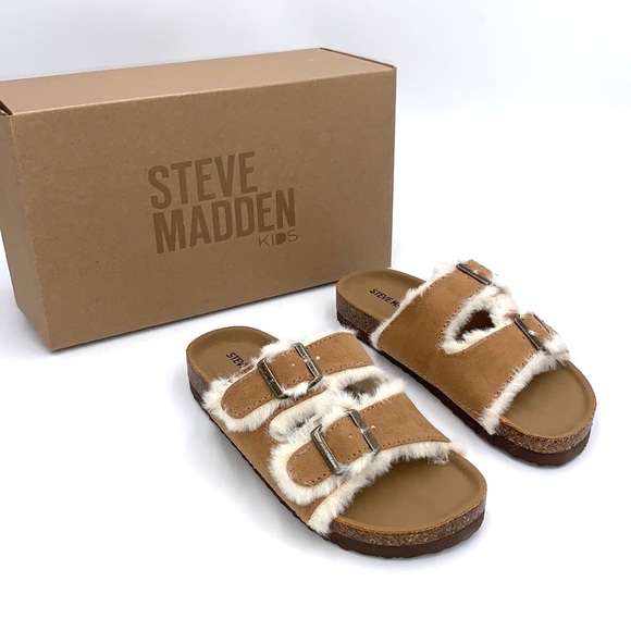 Steve Madden Faux Fur Slide Sandal Size 13 - Picture 5 of 15